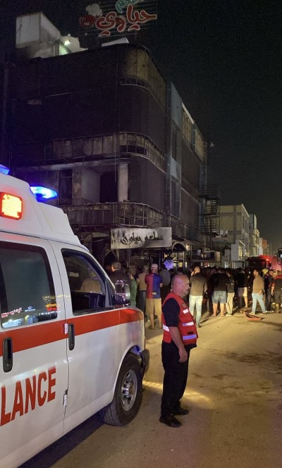 اندلاع حريق في مطعم وسط الناصرية دون إصابات بشرية