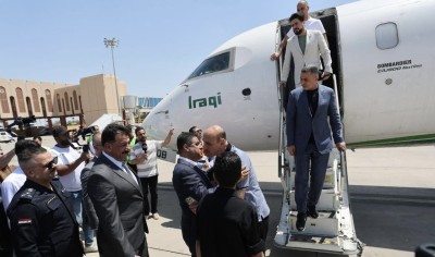 منتخبنا الوطني يصل إلى البصرة للاحتفال بالتأهل للمونديال