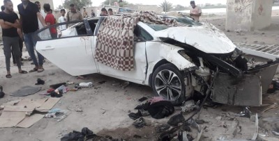 مصرع امرأة وإصابة أخرى في حادث تصادم على الطريق السريع جنوب الناصرية