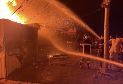 حريق يلتهم أربعة خزانات وقود متنقلة قرب سجن الناصرية المركزي والأضرار مادية فقط