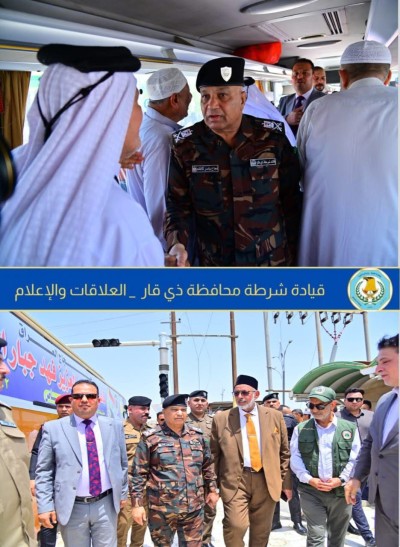 قائد شرطة ذي قار يعلن تأمين مسير قوافل الحجاج وتسليمها لمحافظة كربلاء ضمن خطة مركزية