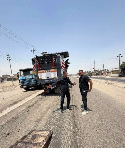 انطلاق أعمال إكساء السايد القديم لطريق الناصرية سوق الشيوخ ضمن مشاريع إنعاش الأهوار