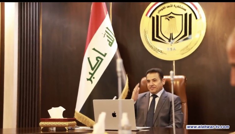 مستشار الأمن القومي قاسم الأعرجي يتلقى اتصالا عبر دائرة تلفزيونية من الأمين العام المساعد لعمليات حلف الناتو في  بروكسل