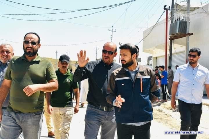 قائممقام قضاء الناصرية منير طاهر البكاء  ينذر ، صباح هذا اليوم الأربعاء ، المتجاوزين على الشوارع