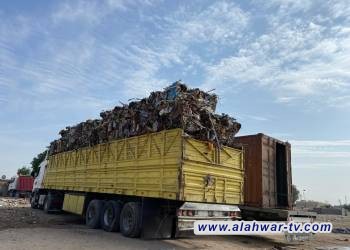 ضبط 5 عجلات محملة بالحديد "السكراب"