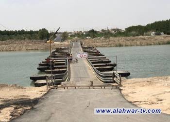 طرق ذي قار: استبدال احدى"الدوب" المتضررة في الجسر العائم بمدينة الناصرية