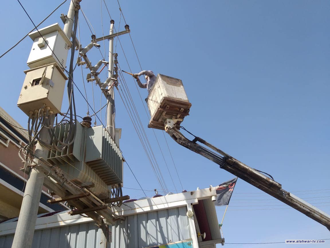 إزالة اكثر من 1300 حالة تجاوز على الشبكة الوطنية في ذي قار خلال اسبوعين