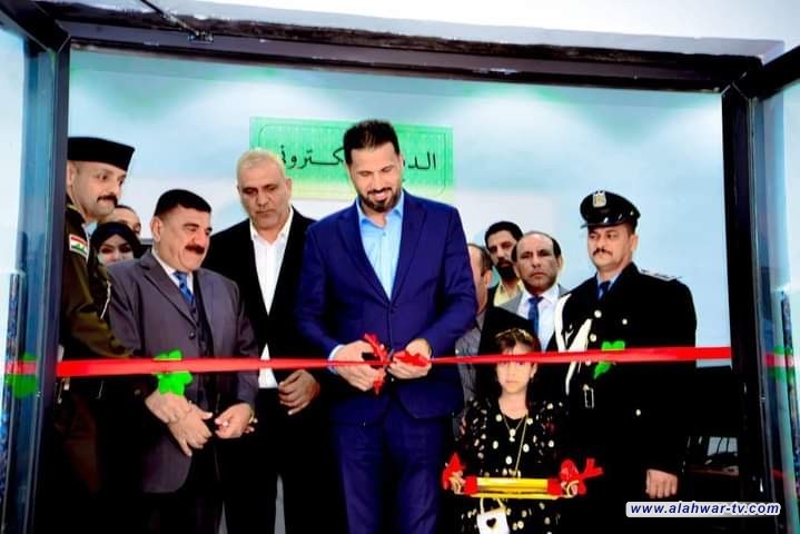 الدكتور عمار ياسر الركابي عضو مجلس محافظة ذي   قار يشارك بافتتاح مكتب جوازات قضاء الرفاعي الالكتروني