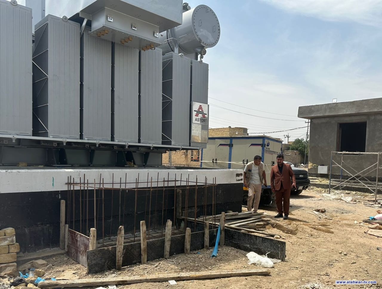 اكمال انشاء محطة كهرباء متنقلة في سوق الشيوخ