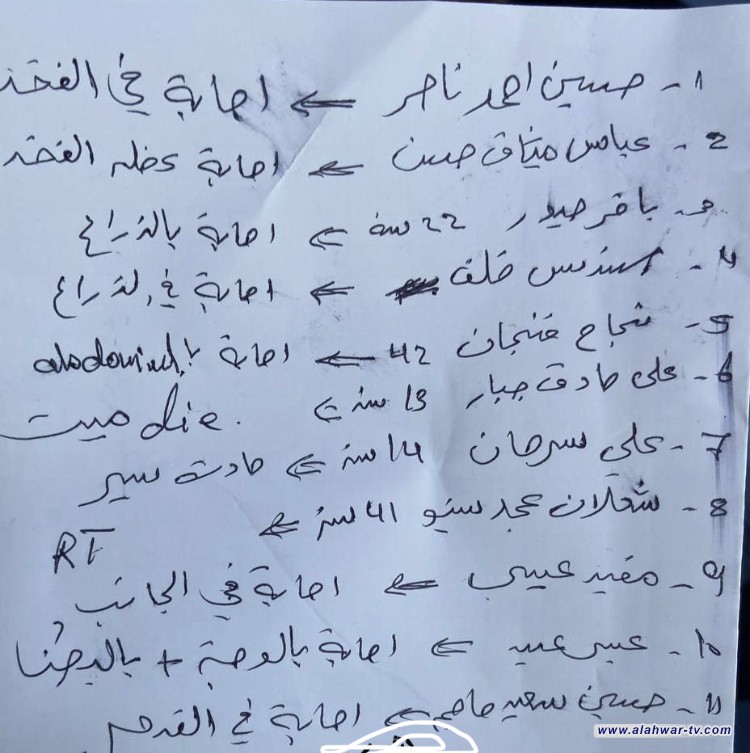 موقف النزاع العشائري في قضاء الاصلاح  الجرحى