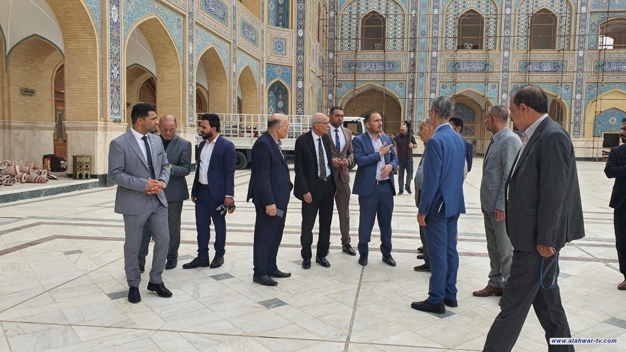 وفد اتحاد الاذاعات والتلفزيونات العراقية  يزور صحن السيدة فاطمة (ع) ويطلع على  واقع الاعمار في هذا المنجز الحضاري الكبير