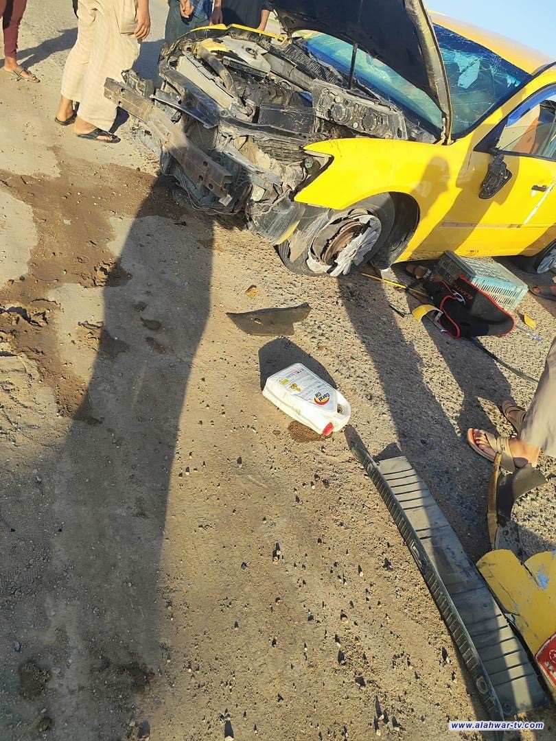 مصرع شخص بحادث سير مروع  على طريق قضاء الغراف ومنطقة الحمزة