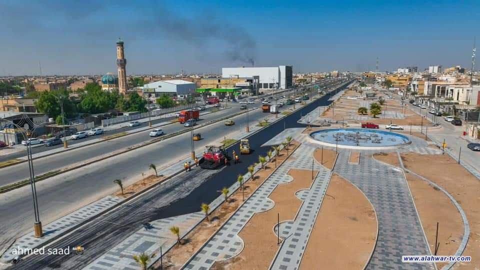 طريق ياحسين يشهد اللمسات الأخيرة قبل افتتاح في الايام المقبلة