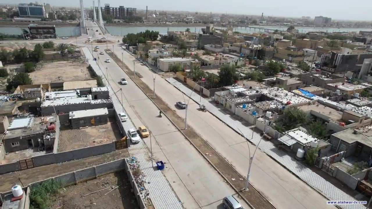 محافظ ذي قار يتابع ميدانياً مشروع انشاء وتطوير الشارع الممتد من جسر الحضارات الى مجمع تينا والشوارع المحيطة به