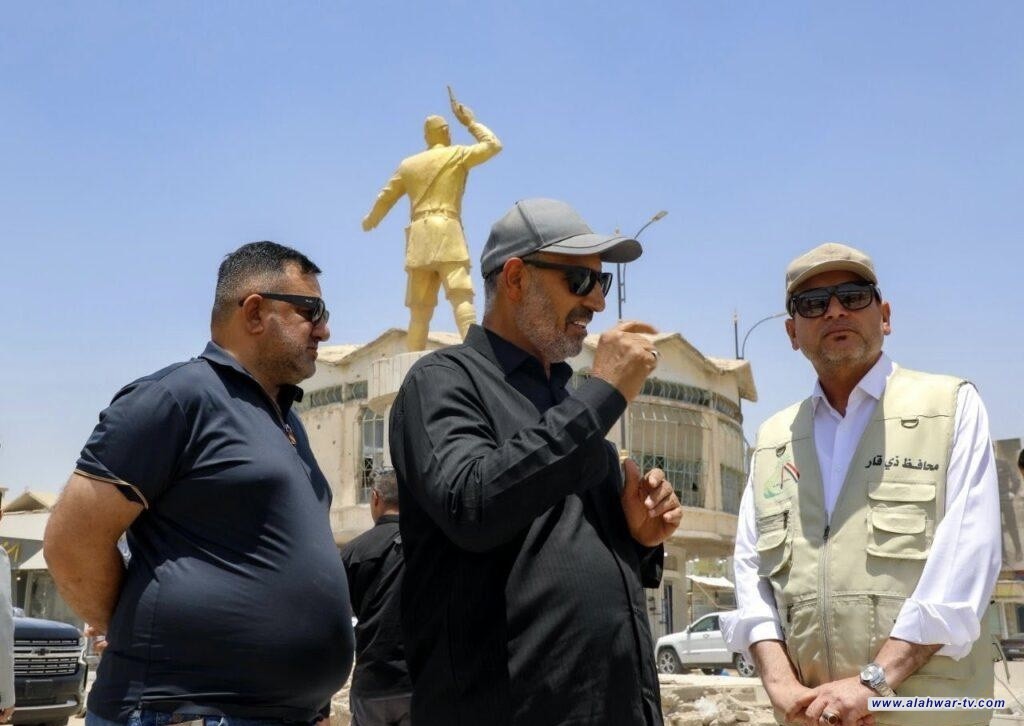 محافظ ذي قار: نقل تمثال الشهيد حسين رخيص تمهيداً لإنشاء نصب جديد يواكب تطوير شارع النهر