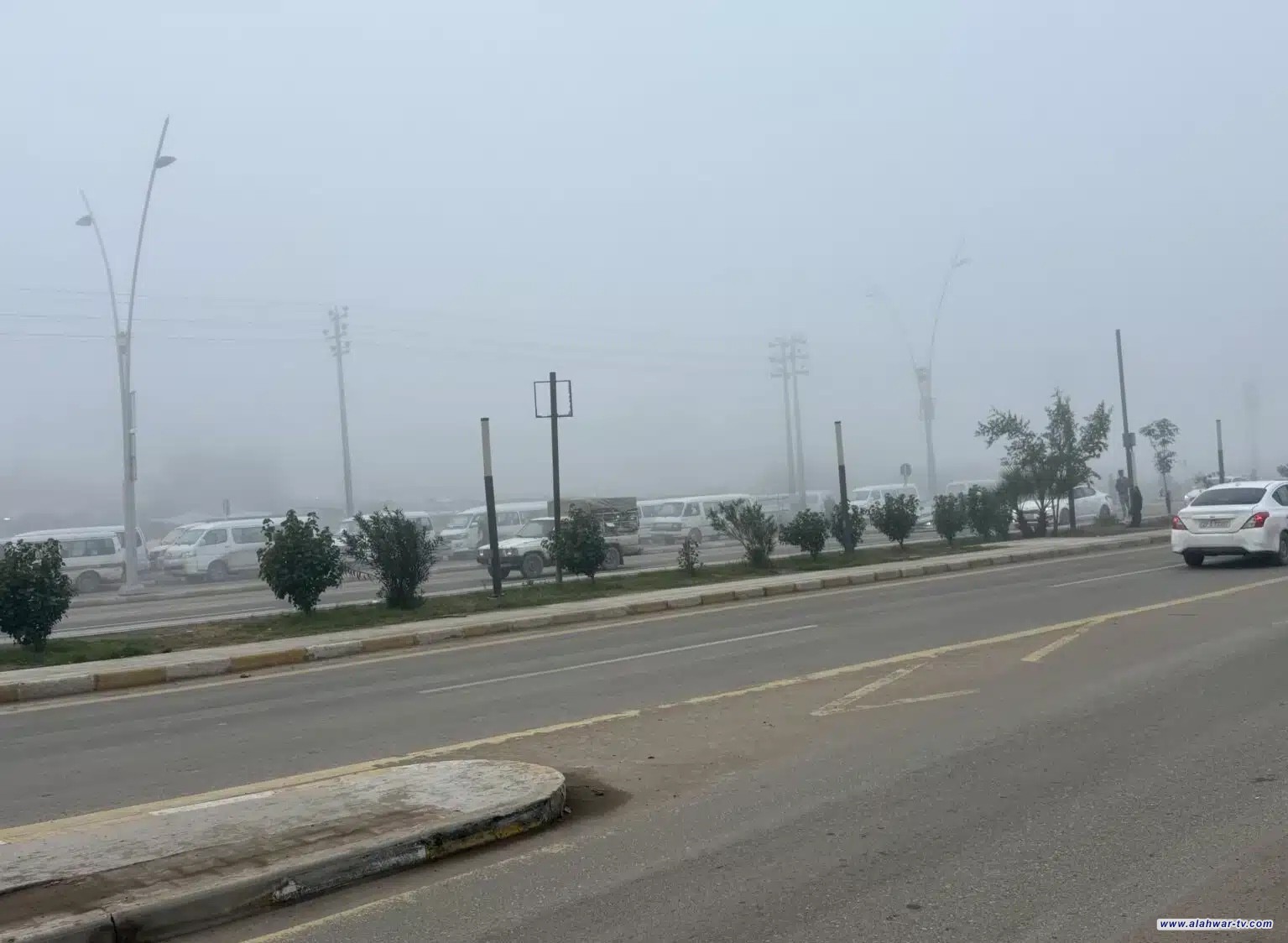 ذي قار: منخفض جوي يغير اتجاه الرياح مع تسجيل ضبيب في المناطق الريفية والمفتوحة