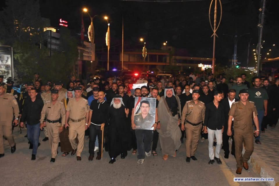 قيادة شرطة ذي قار تشيع فقيدها العقيد محمد عبد الرسول العتابي .