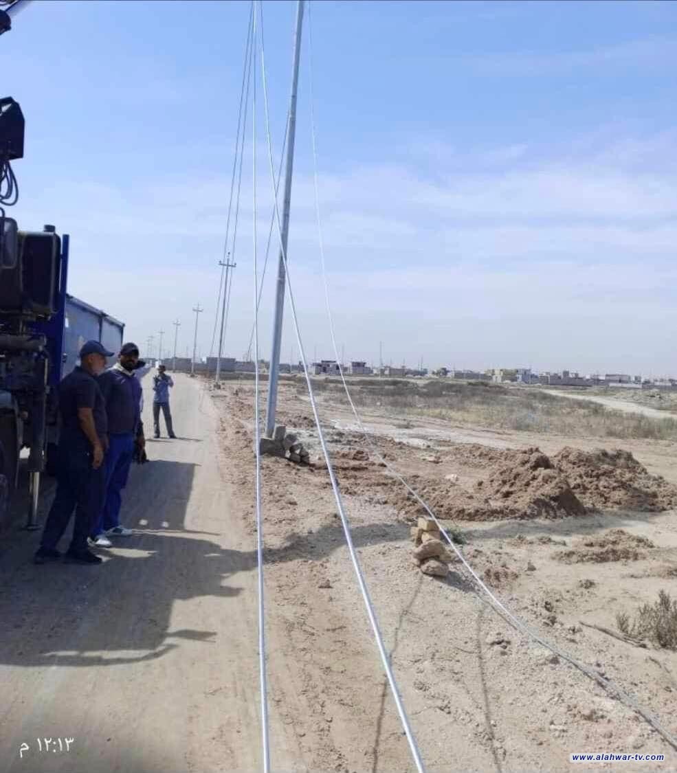 كهرباء ذي قار يعلن عن تحقيق نسبة إنجاز ٩٠ ٪؜ في مشروع إيصال التيار الكهربائي لقرية الخميسات