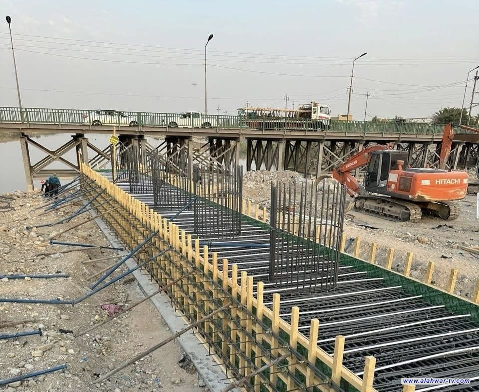 تقدم ملحوظ في مشروع تأهيل وتطوير الجسر الهولندي في ذي قار بنسبة إنجاز بلغت 34%