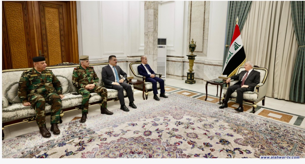الرئيس العراقي يؤكد على رفع قدرات البيشمركة وتفعيل التنسيق مع الجيش