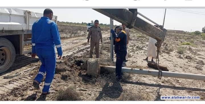 مديرية توزيع الكهرباء فرع ذي قار تقوم بإكمال صيانة مغذي ١٠