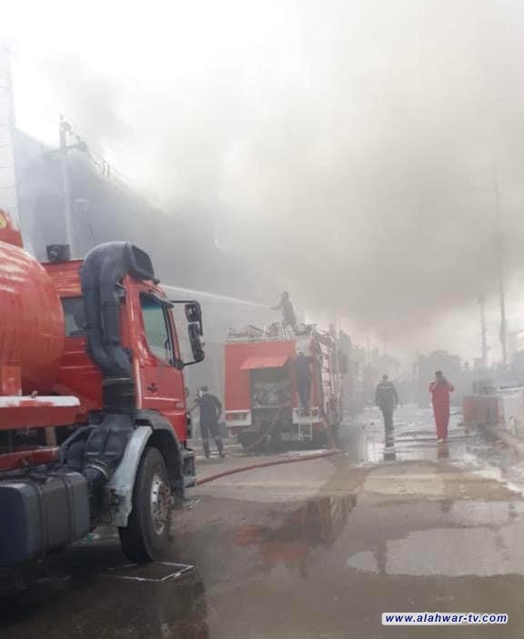 اندلاع حريق في عدد من المحال التجارية وسط الناصرية