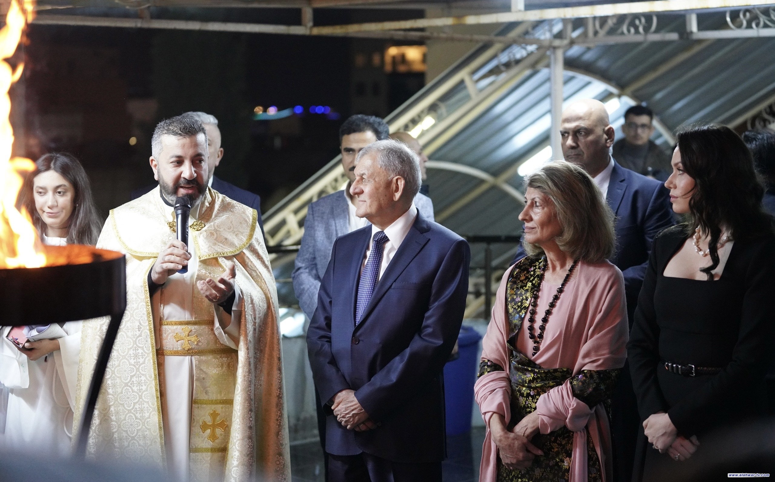 رئيس الجمهورية والسيدة الأولى يحضران مراسم قداس في كنيسة مار يوسف بالسليمانية