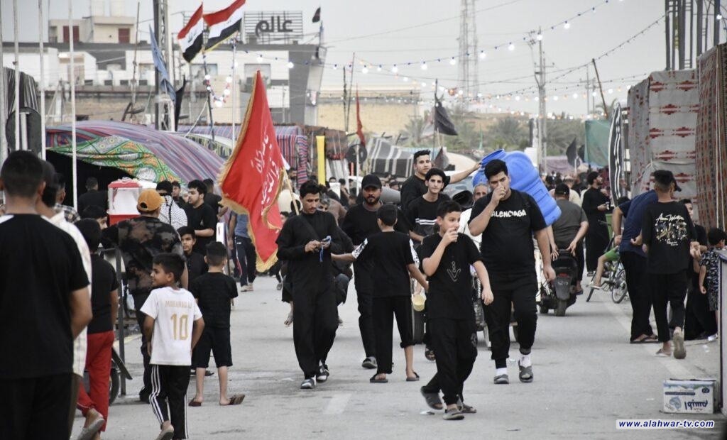 طلائع زوار الأربعين تصل الناصرية وسط حفاوة واستقبال شعبي