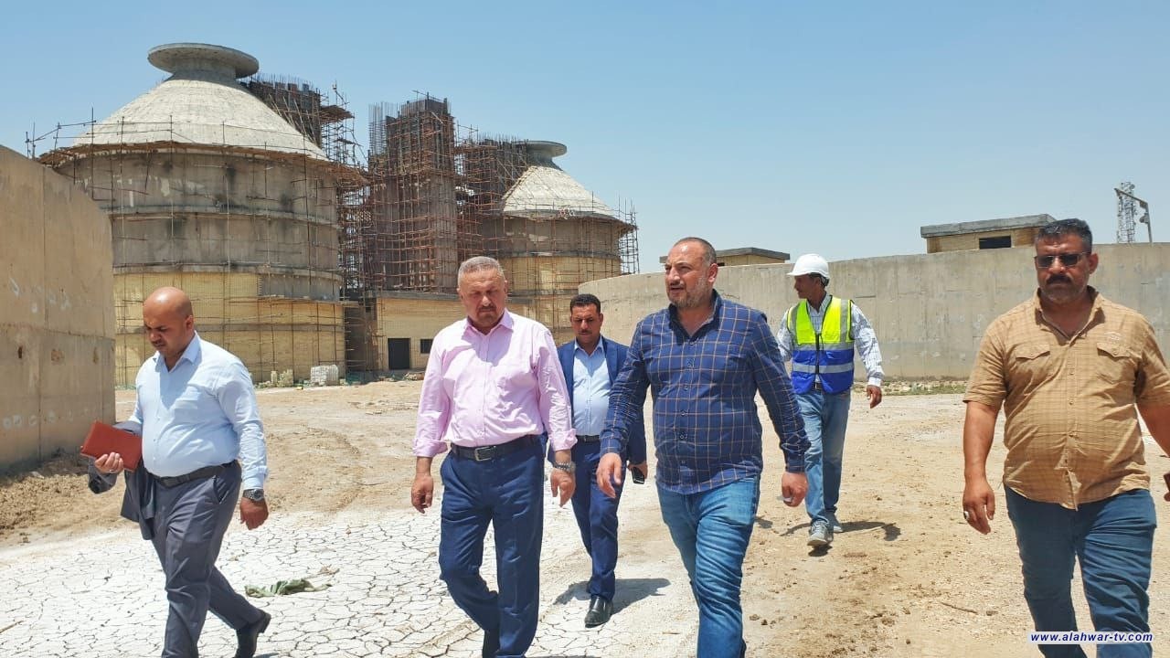 العتابي يتابع مشروع انشاء محطتي معالجة وتصريف مياة الصرف الصحي في الناصرية