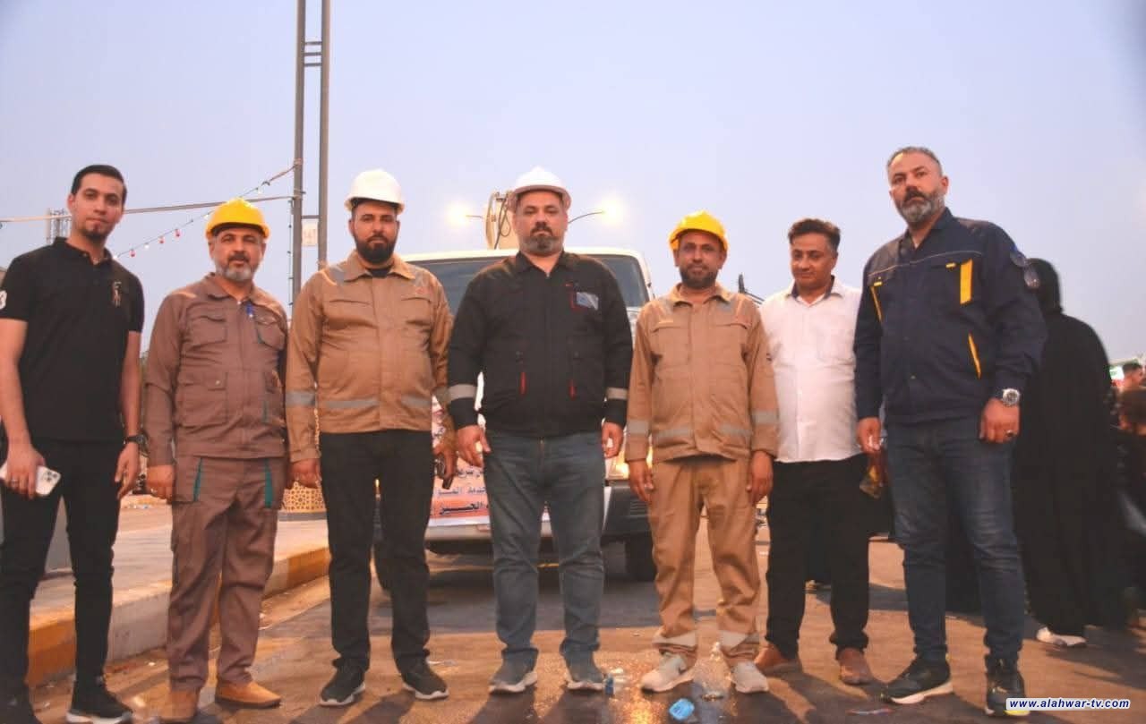 فرع توزيع كهرباء ذي قار: إيصال التيار الكهربائي إلى 1800 موكب حسيني على طريق زائري أربعينية الإمام الحسين (عليه السلام)