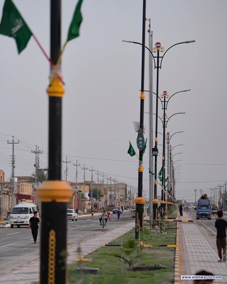 افتتاح مشروع إنشاء شوارع وبنى تحتية في حي الغدير بقضاء سوق الشيوخ في ذي قار