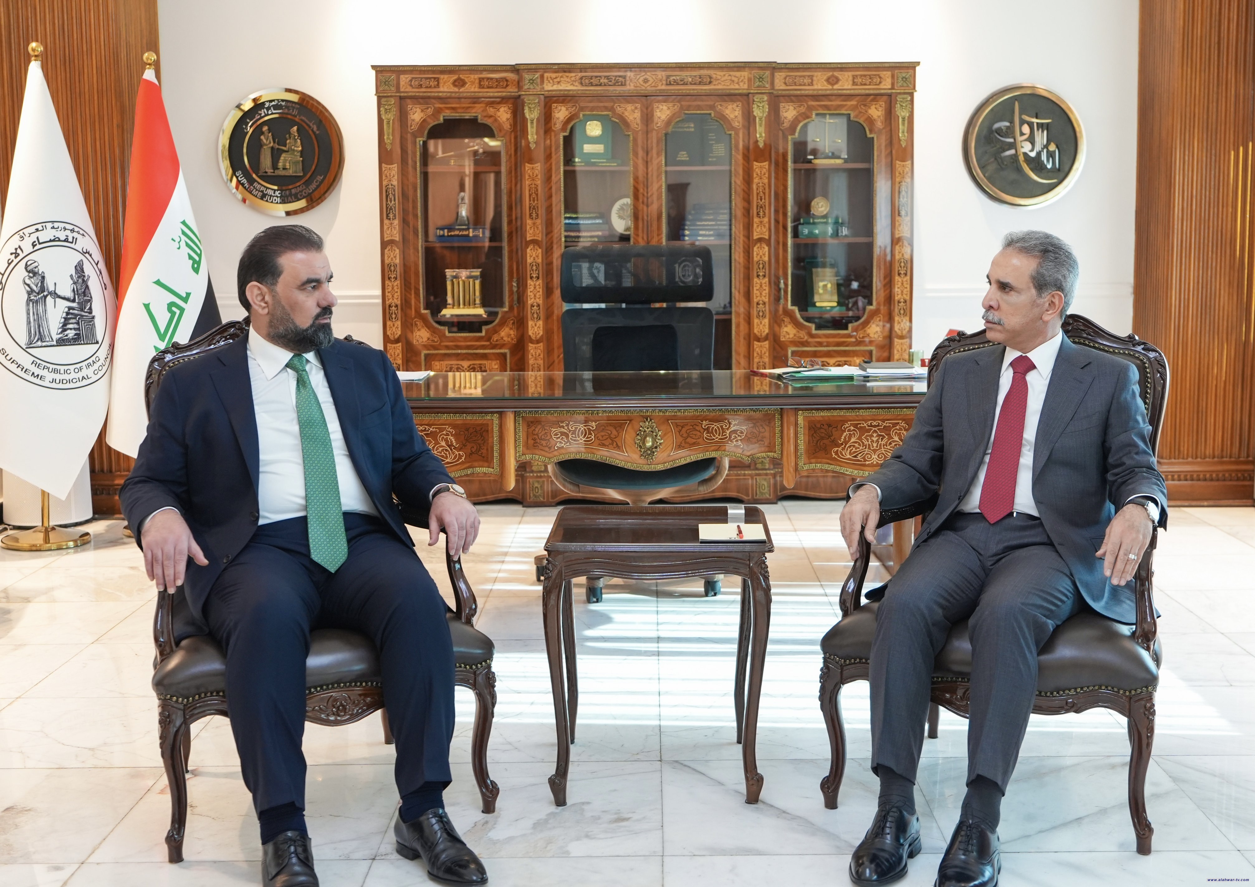 رئيسا مجلس القضاء والبرلمان يبحثان سبل تعزيز التعاون المشترك بين السلطتين التشريعية والقضائية