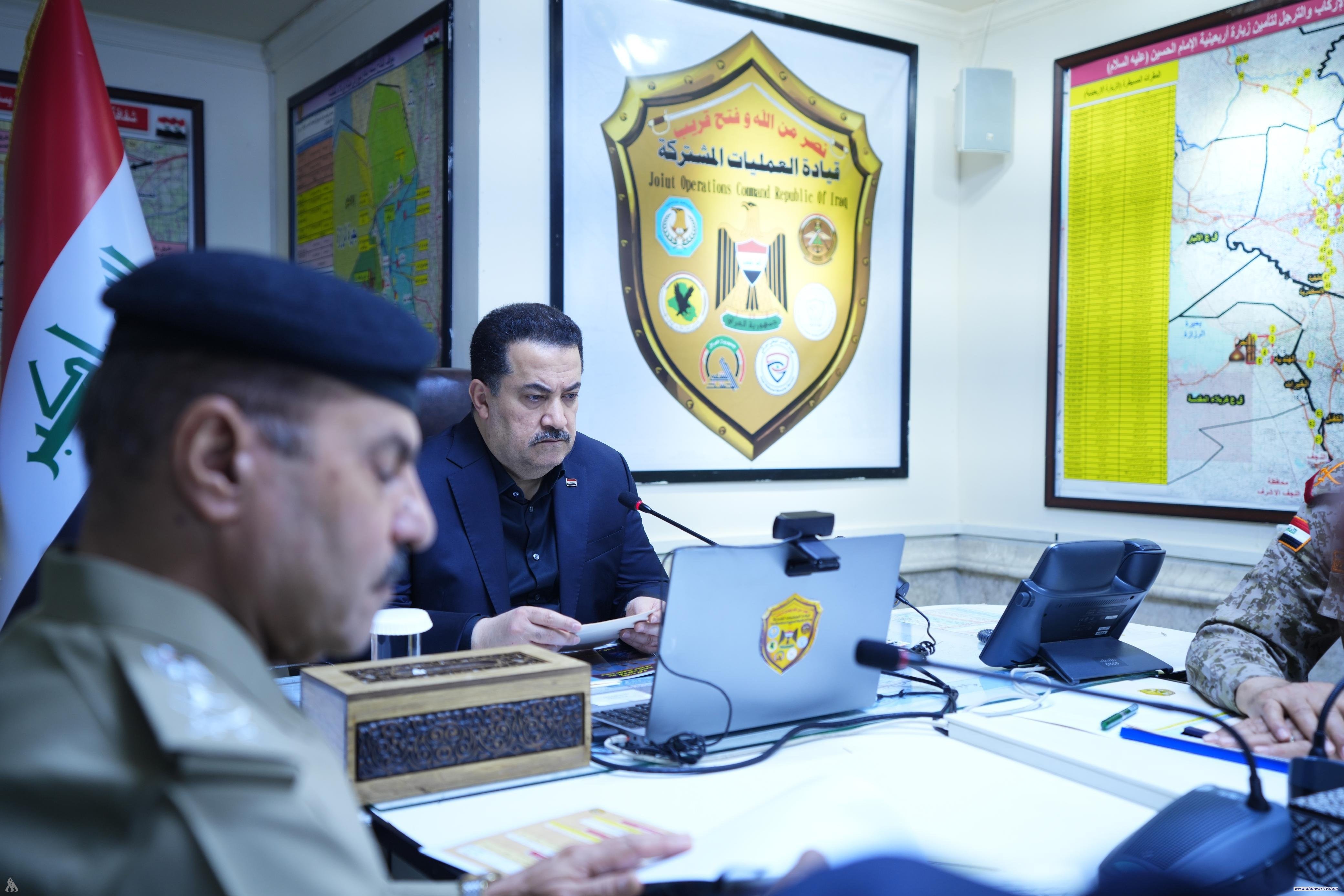 القائد العام يزور مقرّ قيادة العمليات المشتركة ويتابع سير الخطط الخاصة بالزيارة الأربعينية