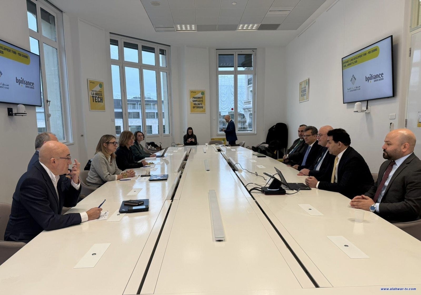 توقيع مذكرة تفاهم بين صندوق تنمية العراق وبنك BPI France في باريس