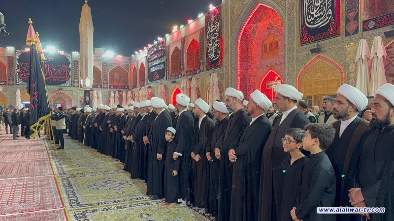 رفع راية الحزن في قبة الإمام علي (ع) بذكرى وفاة الرسول الأكرم (ص)