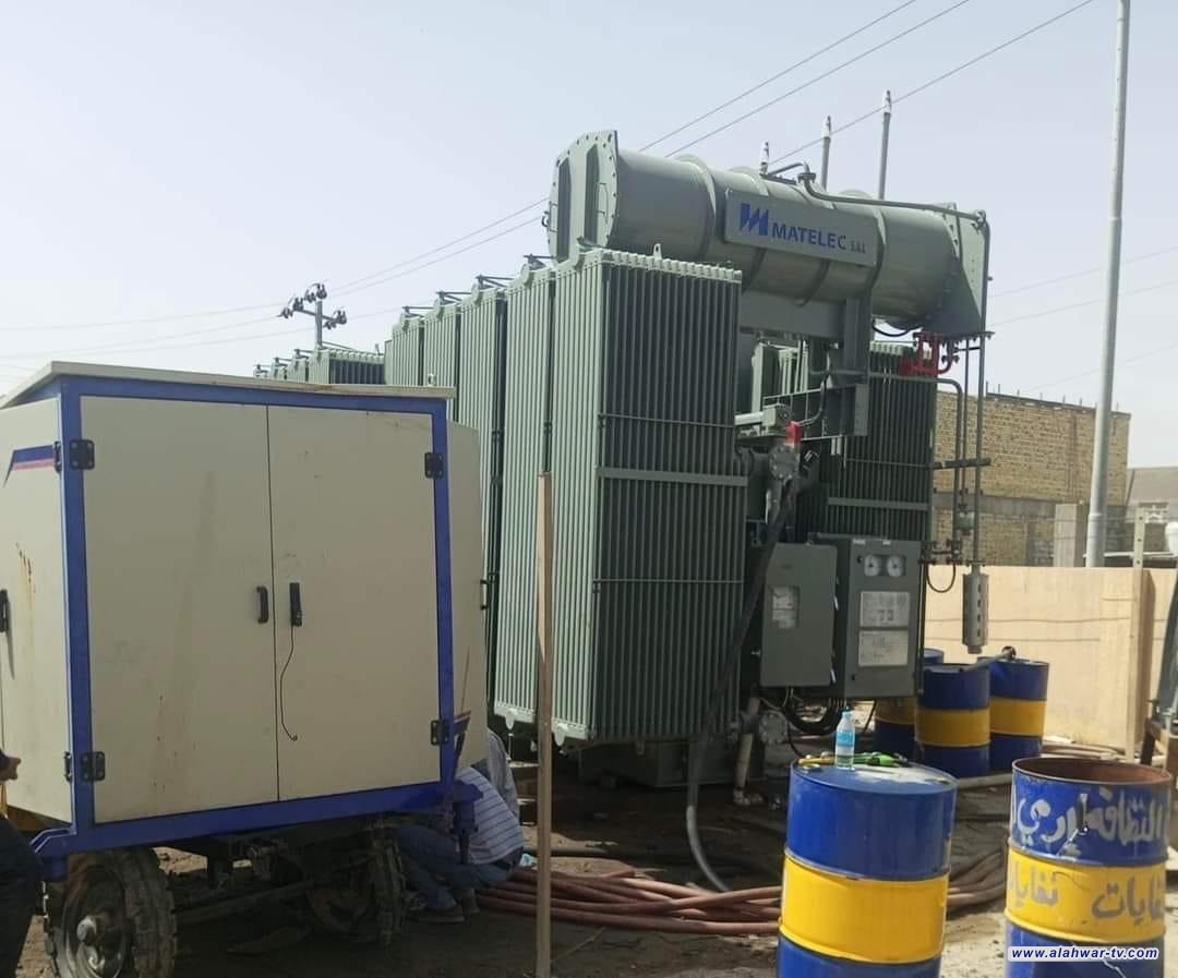 كهرباء ذي قار تعلن إدخال محولة القدرة الجديدة بالعمل في محطة سوق الشيوخ