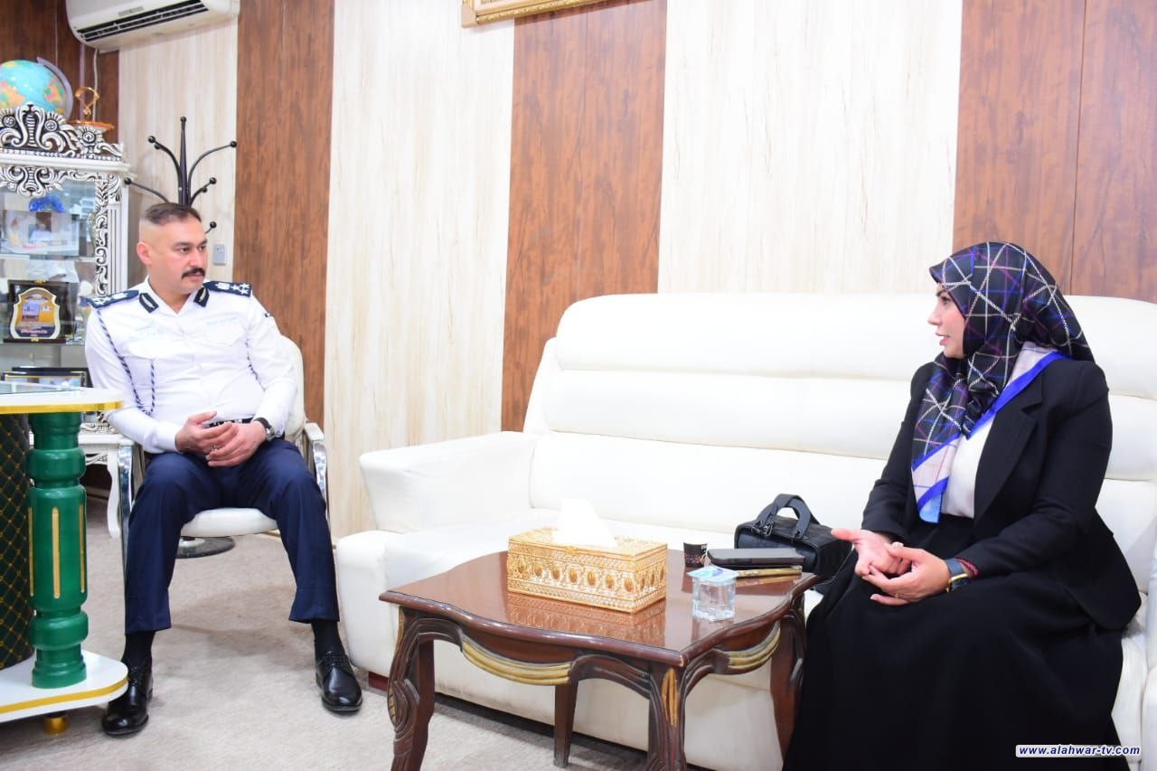 رئيـس لجنـة التخطيط رواسـي الجابـري تلتقي بمدير مرور ذي قار