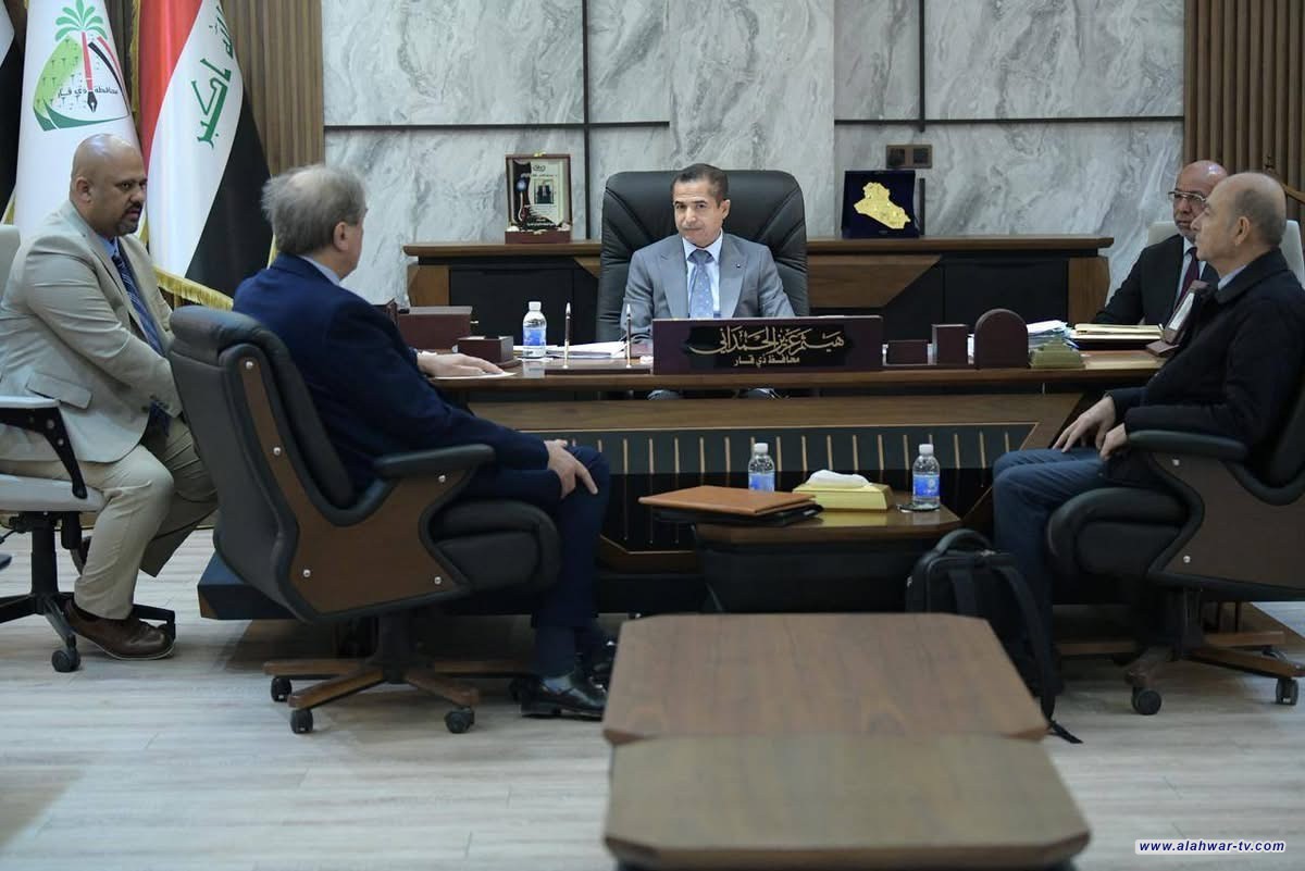 محافظ ذي قار يبحث مشروع تدوير النفايات مع شركة بريطانية