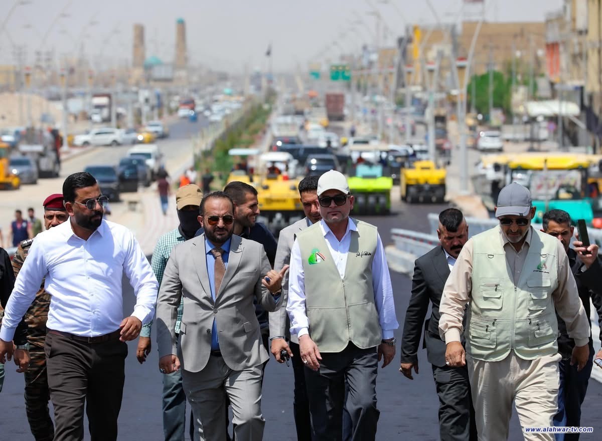 محافظ ذي قار يشرف على المرحلة الأخيرة من إكساء مجسر شارع النبي إبراهيم الخليل في الناصرية