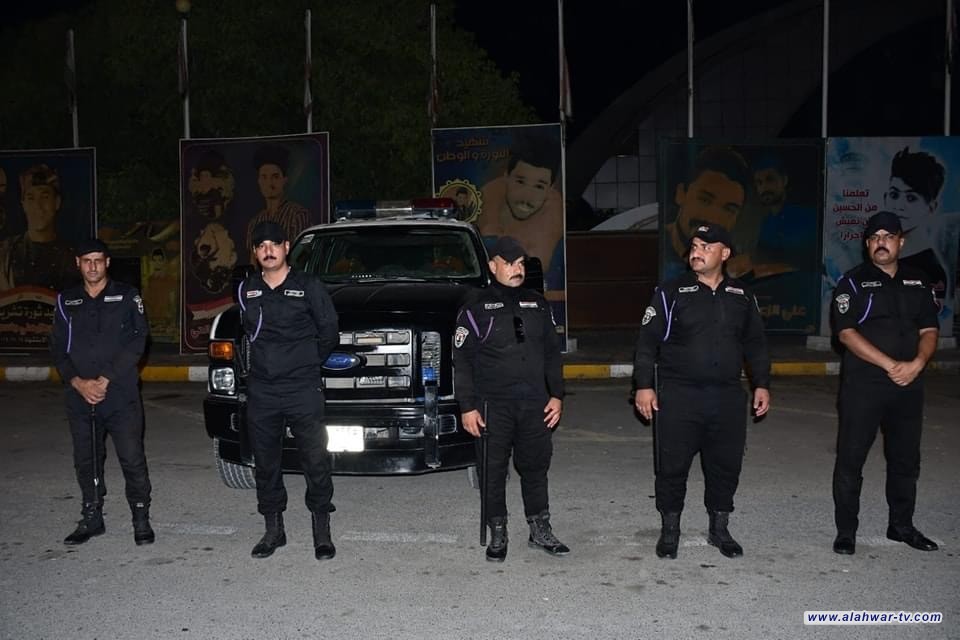 شرطة ذي قار تنفذ ممارسة امنية في صوبي الجزيرة والشامية من مدينة الناصرية