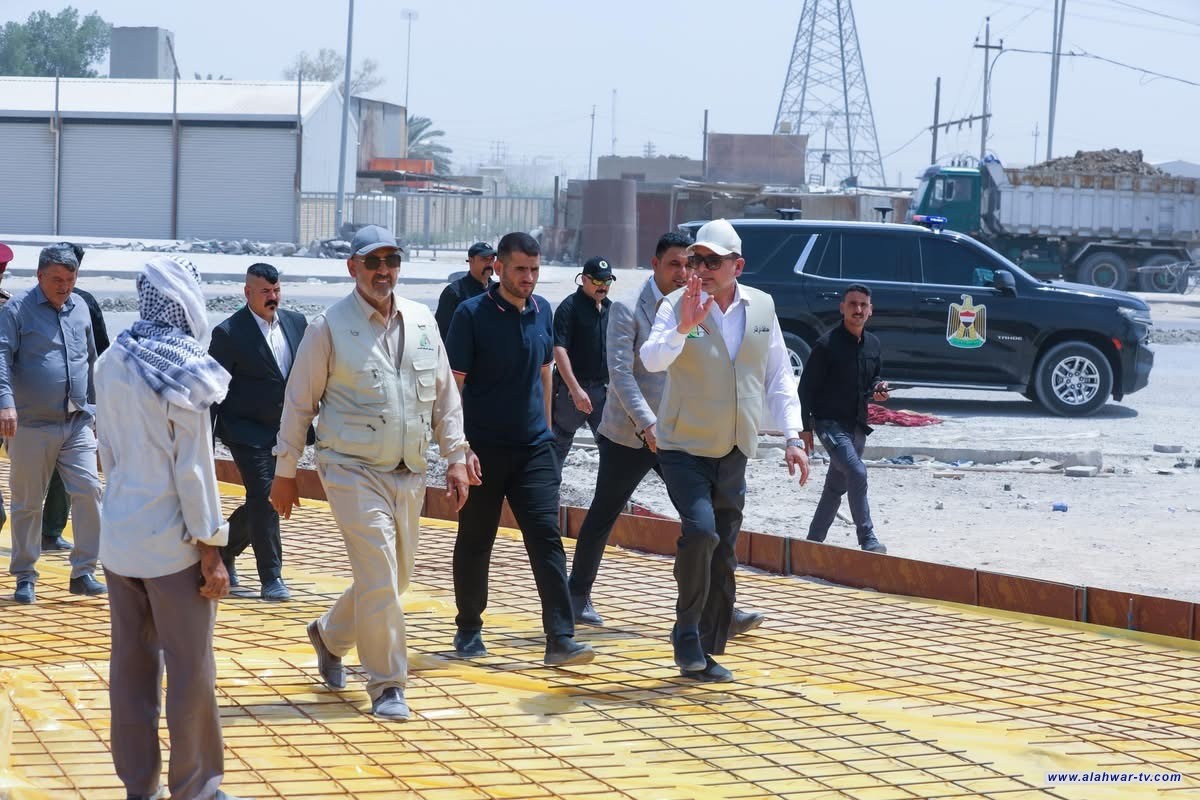 محافظ ذي قار يتابع اعمال تنفيذ مجسر الإسكان الصناعي ويؤكد بلوغ نسبة الإنجاز 98 بالمئة