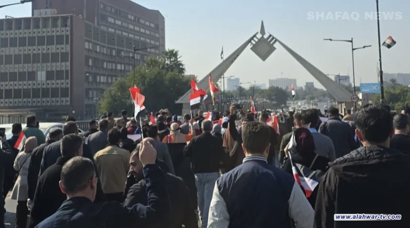 تظاهرة جديدة للتدريسين تتجه نحو مجلس الوزراء وسط بغداد للمطالبة بالمخصصات