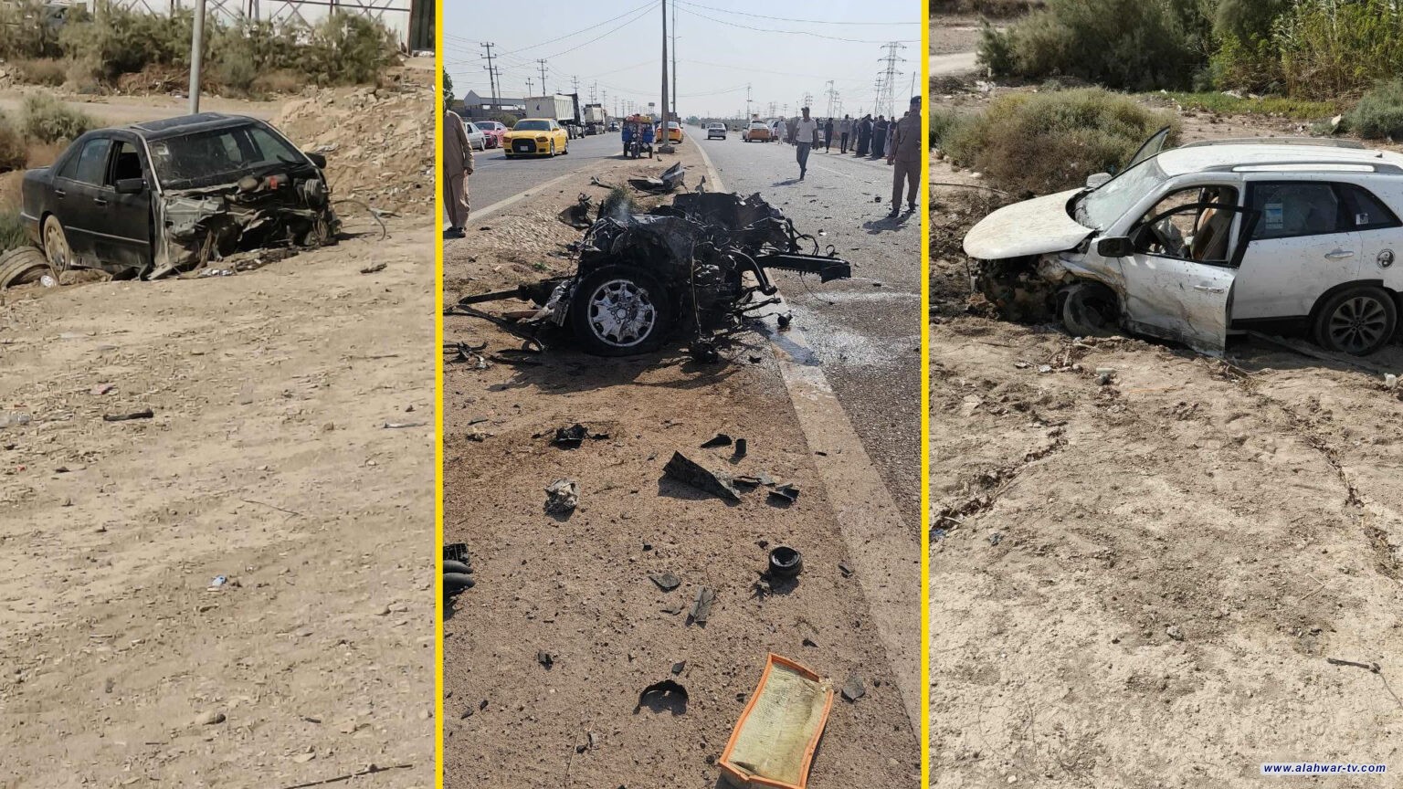 حادث سير عنيف في ذي قار يرسل السائقين إلى المستشفى فاقدي الوعي