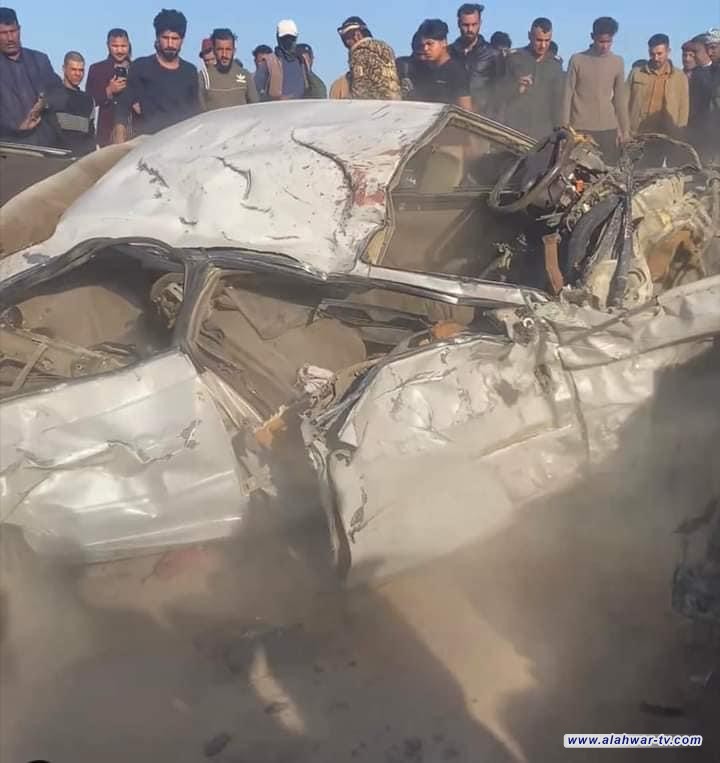 وفاة سبعة أشخاص في حادث مروري مؤسف على طريق الناصرية - الغراف