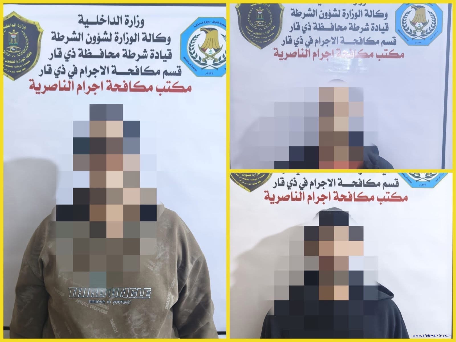 مكافحة إجرام ذي قار تلقي القبض على 3 متهمين بقضايا سرقة مختلفة