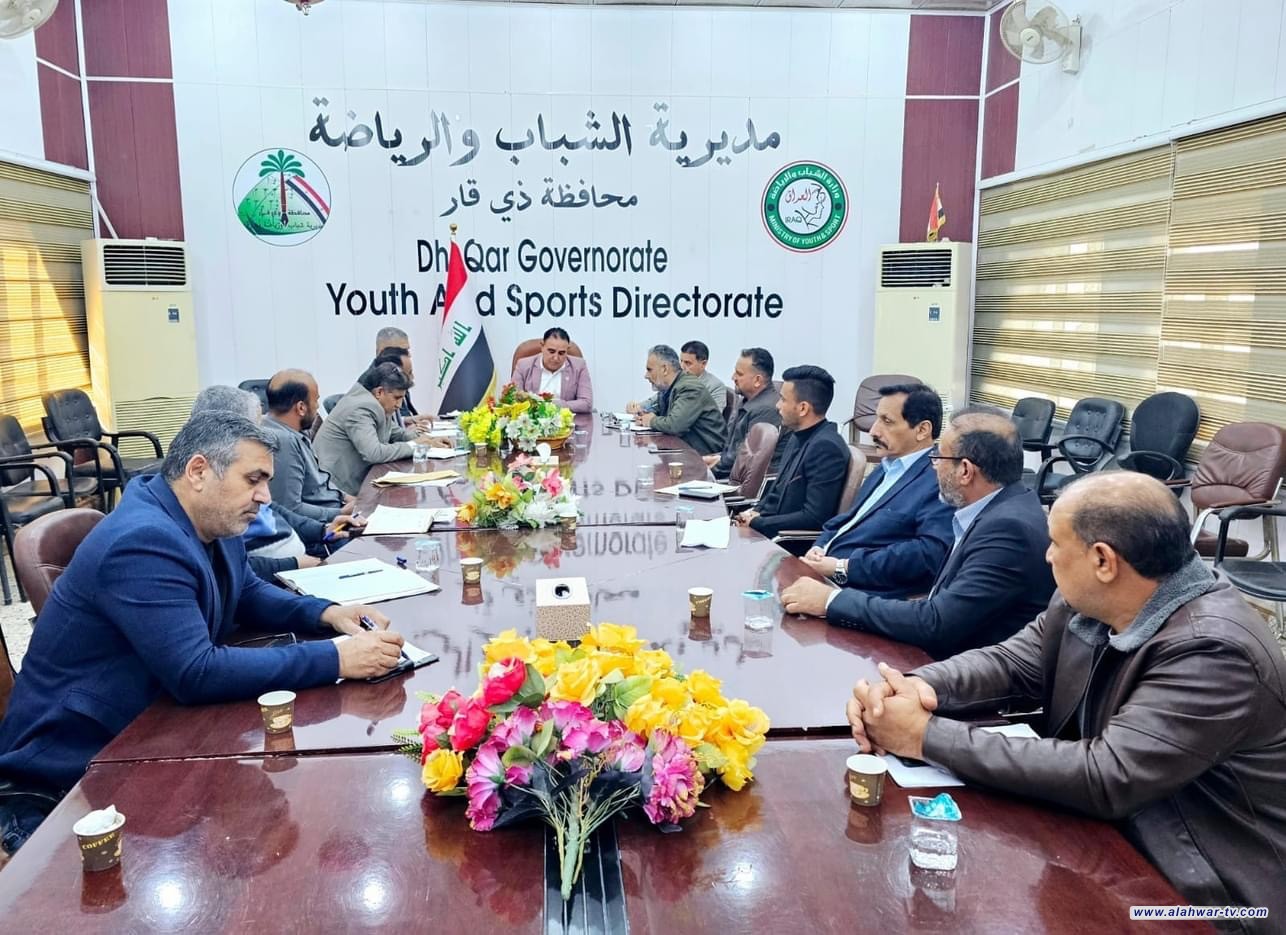 مدير شباب ورياضة ذي قار مهند السهلاني يلتقي  مع مدراء المنتديات الشبابية