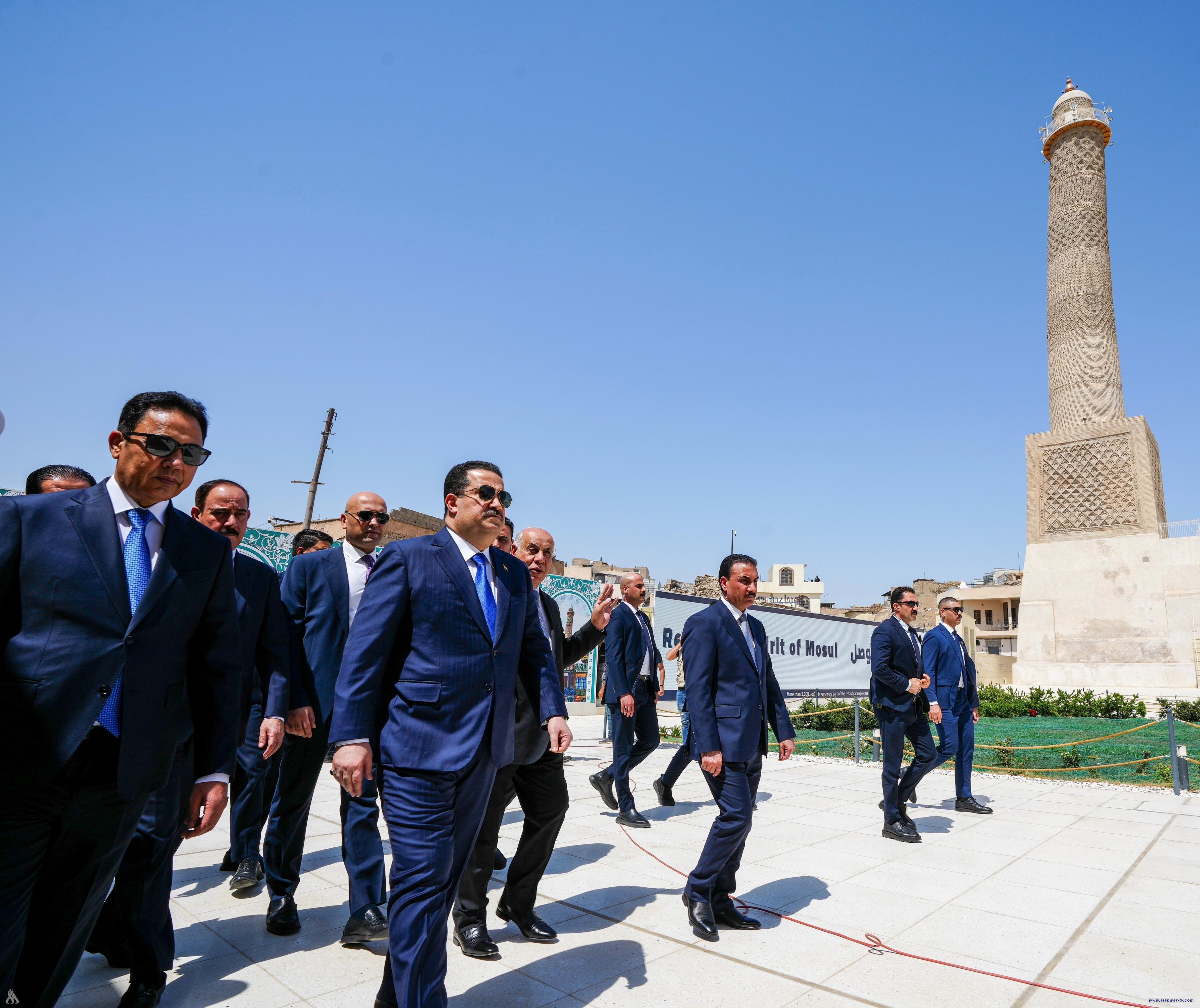 رئيس الوزراء يختتم زيارته إلى مدينة الموصل