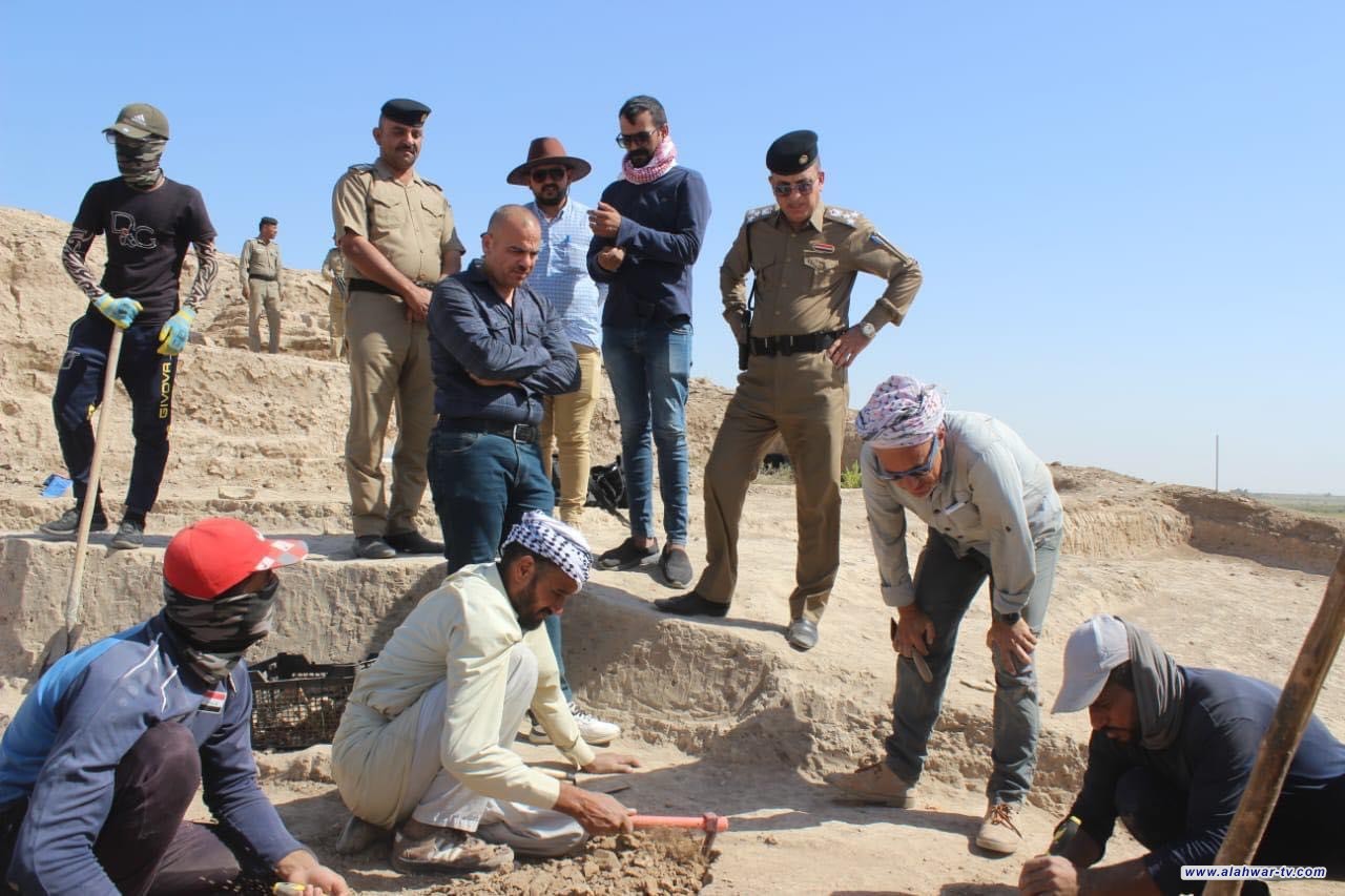 قسم حماية الاثار والتراث يؤمن الحماية الكاملة للبعثة التنقيبية الايطالية  .