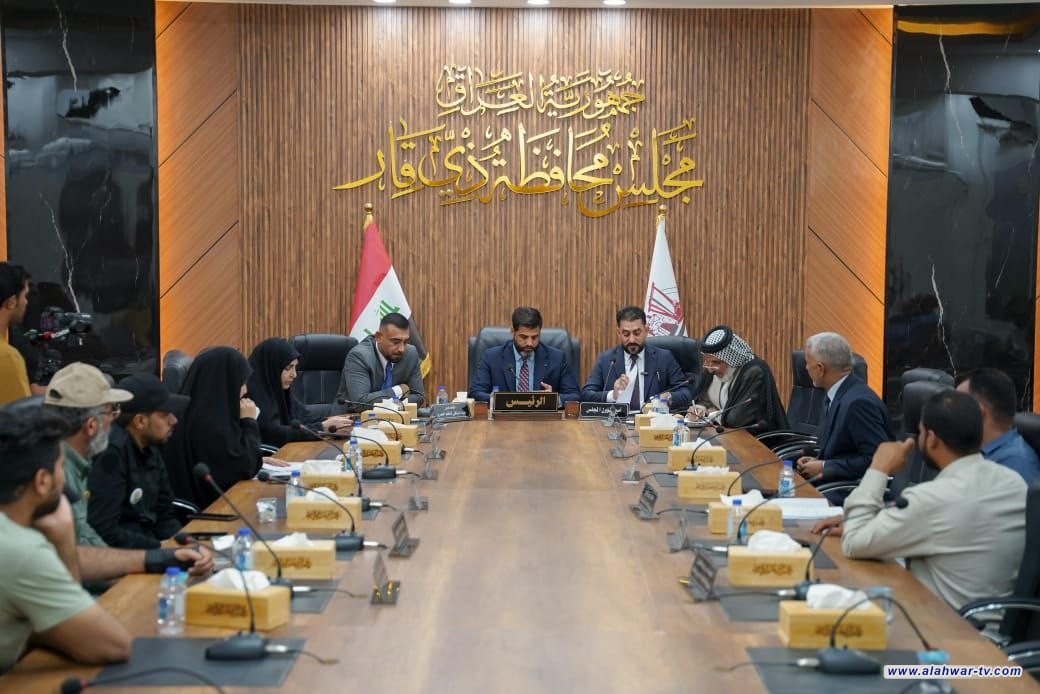 مجلس ذي قار يلتقي جرحى الحشد الشعبي، ويناقش موضوع توزيع قطع الأراضي،