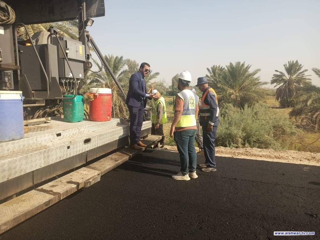 اكساء طريق السدة الترابية في قضاء البطحاء